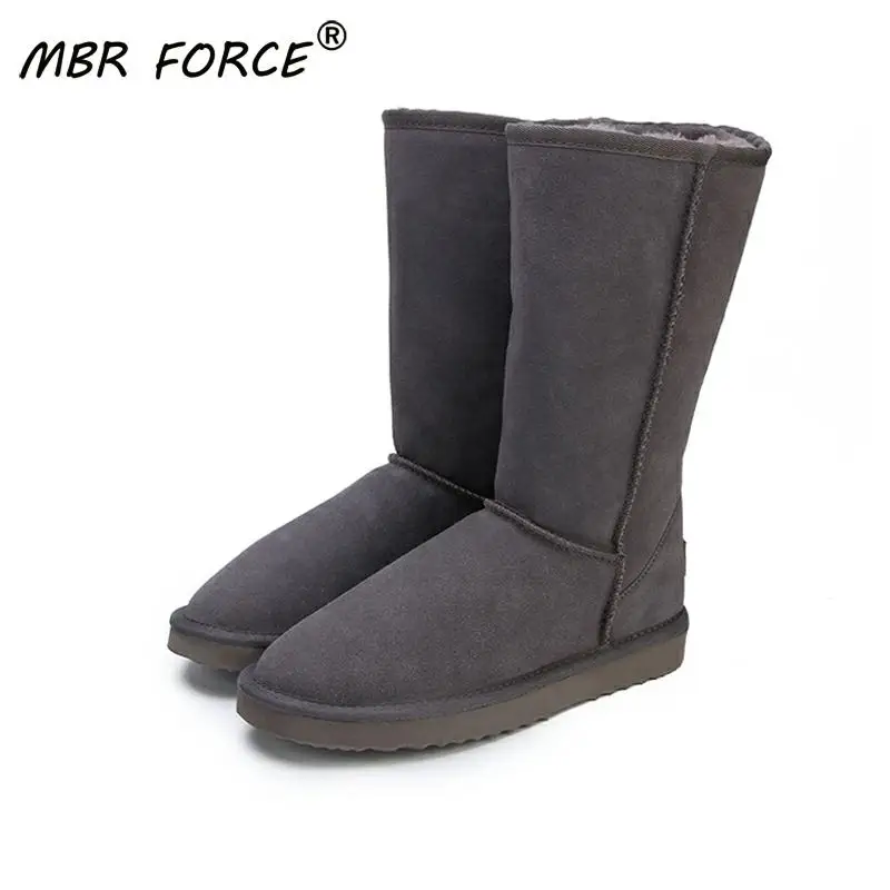Winter Boots Australia Waterproof Lady Shoes Genuine-Leather No Mbr-Force Fur Classic