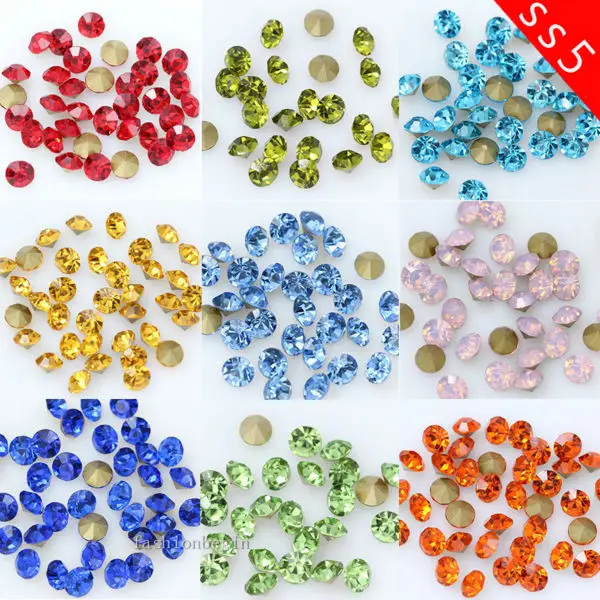 10pcs Colorful Faceted Cut Pointed Back Crystal Glass Loose Pendants Beads 