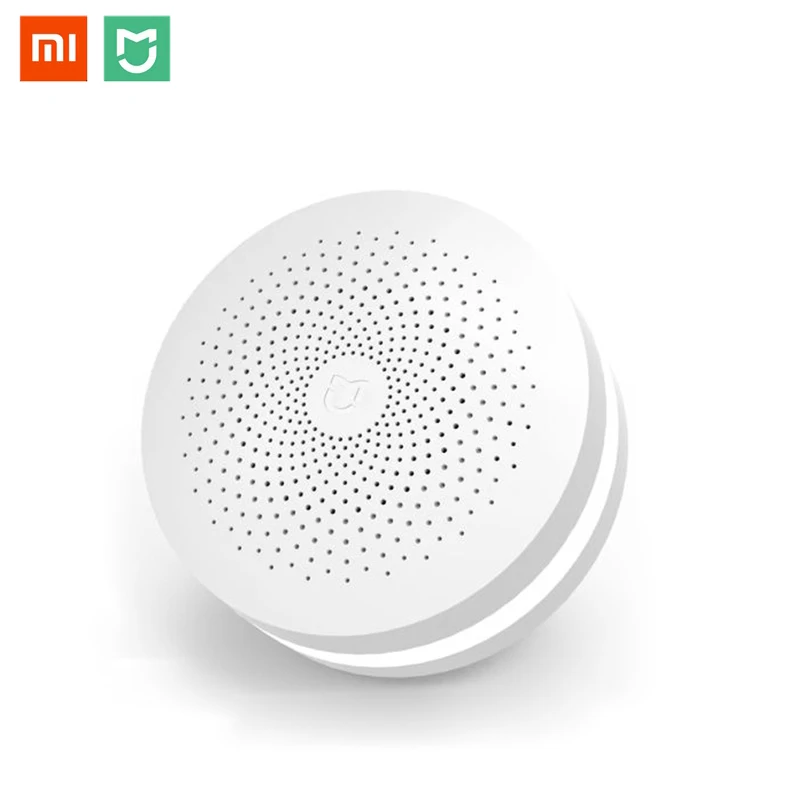 Популярный Xiaomi mi шлюз умный пульт дистанционного управления центр умный дом Комплект 2 WiFi приложение управление радио Yi Camer 16 mi llion RGB светильник - Цвет: White