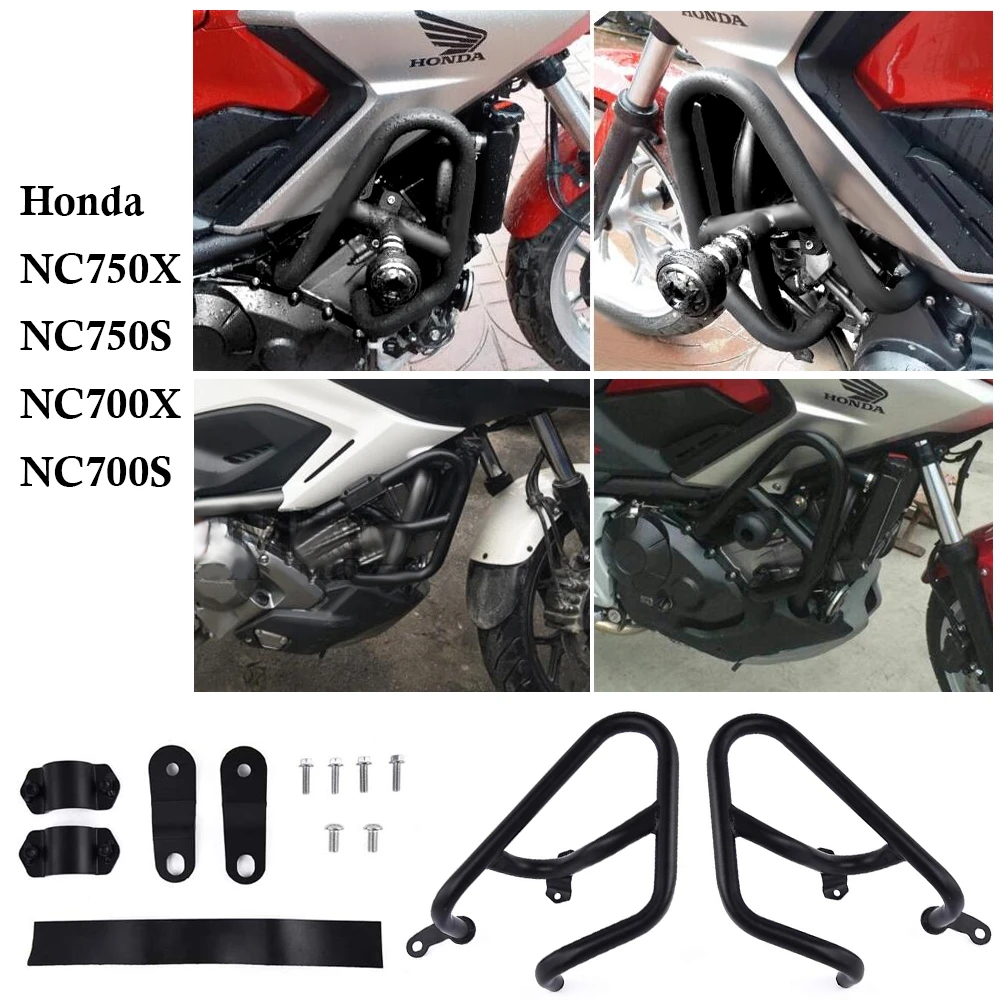 For Honda Nc 750 700 X S Nc750x Nc750s Dct Nc700x Nc700s 12 17 Crash Bar Engine Guard Frame Protector Motorcycle Parts Black Covers Ornamental Mouldings Aliexpress