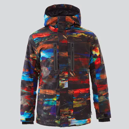 Color 2 GSOU зимняя мужская лыжная куртка для сноубординга одежда ветрозащитная водонепроницаемая Спортивная одежда для катания на лыжах зимнее пальто утепленная теплая Новая - Цвет: Color 2