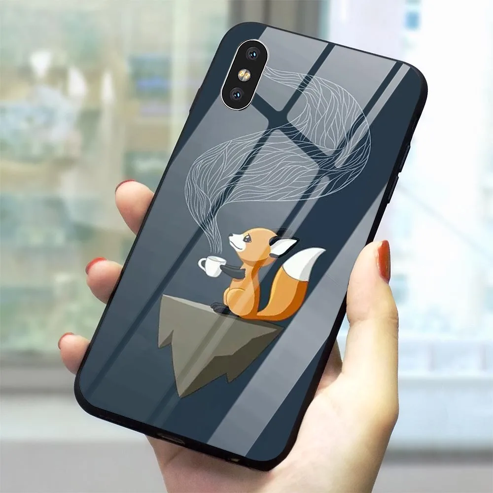 Чехол для телефона Fox закаленное стекло iPhone Xs Max 5 6 6S 7 8 Plus XR X|Бамперы| |