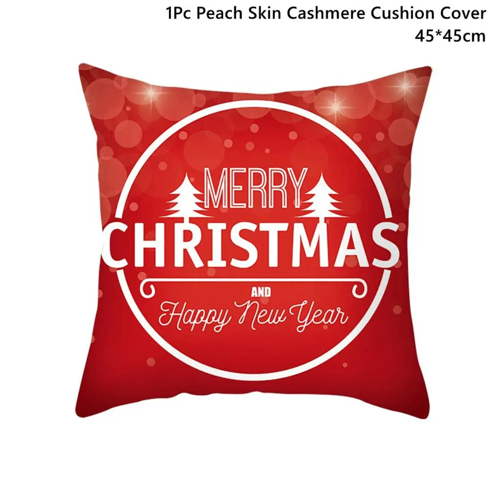 Xmas Pillowcase 19 Taoup красный Санта-Клаус веселая Рождественская наволочка Рождественские украшения для дома Happy Noel Navidad снеговик - Color: Xmas Pillowcase 19