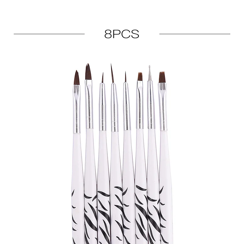 Розалинд маникюрный набор кистей нажмите с силой так Ручка Акриловая кисть для пудры для художественный Гель-лак для ногтей Маникюрный Инструмент ручка наборы - Цвет: 5PCS paint brushes