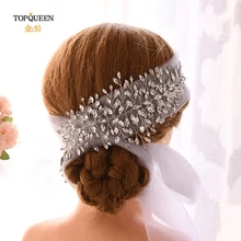 TOPQUEEN HWS02, серебристые стразы, свадебная вуаль, Заводские Прямые свадебные аксессуары для волос, стразы, металлический кристалл, свадебная вуаль для волос