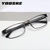 YOOSKE Trend Metal Reading Glasses Men Women High Quality Diopters Frame Business Office Reading Glasses 1.0 1.5 2.0 2.5 3.0 ► Photo 3/6