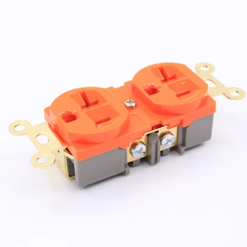 

2 pieces US AC Power Receptacle Wall Outlet, Gold plated Socket distributor