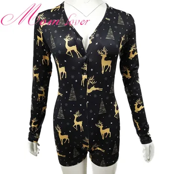 

2020 Christmas Pajamas Zodiac Onesies For Adults Women Cartoon Deer Sleepwear Costumes Plus Size Laids Clothing Free Shipping