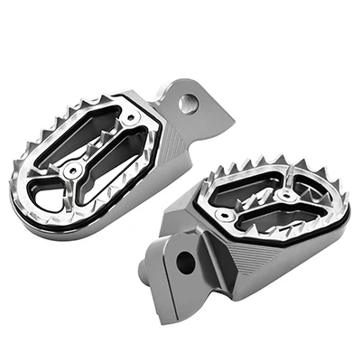 Алюминиевые гоночные подножки для Ямаха YZ WR 250F 1999- YZ85 YZ125 YZ250 1999- YZ450F 2004 - Цвет: Серый