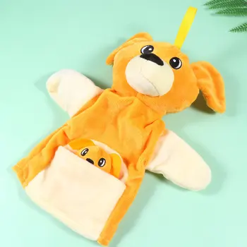 

1PC Plush Doll Appeasing Toy Baby Finger Cover Soothing Toy Parent-child Interaction Hand Puppets Educational Comfort Finger Cov