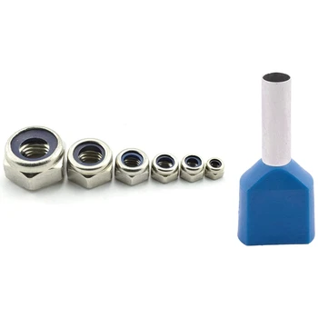 

1 Box Lock Nut Assortment Kit for Hardware Accessories Insert & 1 Set Cable Connector Splice Terminal Block Kit