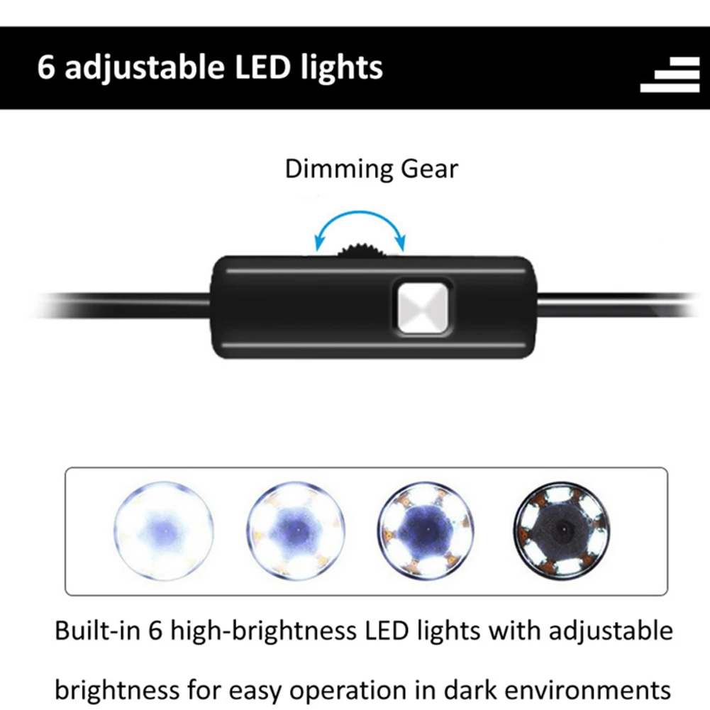 3 в 1 6 Led ремонт просмотра HD гибкий USB эндоскоп телефон PC type C многофункциональная Инспекционная камера Регулируемый бороскоп