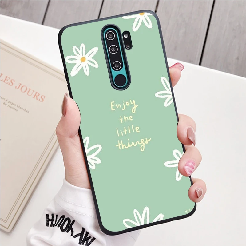 Hoa Cúc Silicone Ốp Lưng Điện Thoại Redmi Note 8 7 Pro S 8T Cho Redmi 9 7A Bao leather case for xiaomi Cases For Xiaomi