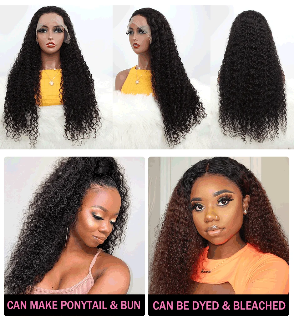 Water Wave 4X4 Lace Closure Human Hair Wigs For Women ISEE HAIR Wigs 180% Density Brazilian Water Wave 4X4 Lace Wigs