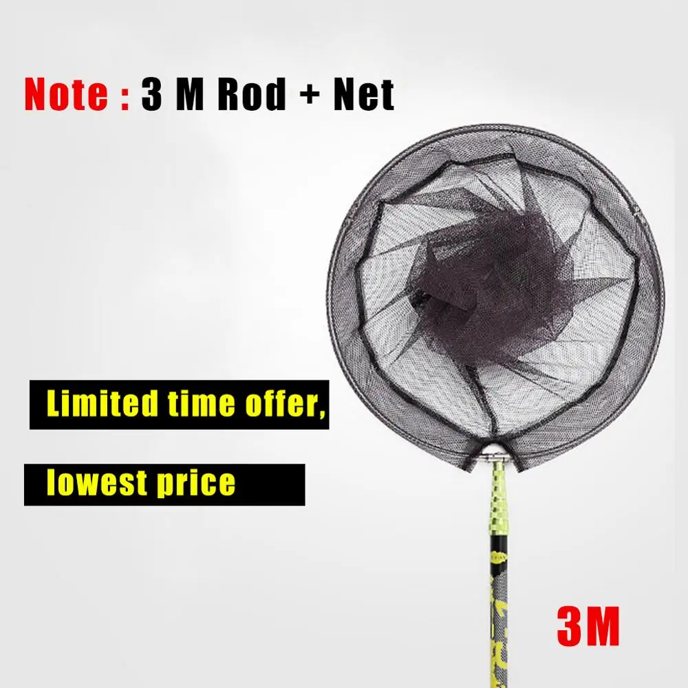 Fishing Pole 2.1m 4m ultralight Retractable Telescoping Landing hand