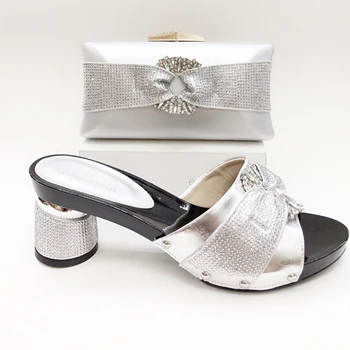 

OEM Italian Shoes with Matching Bags Shoe and Bag Set for Party In Women Nigerian Women Party Pumps with Purse Women High Heel