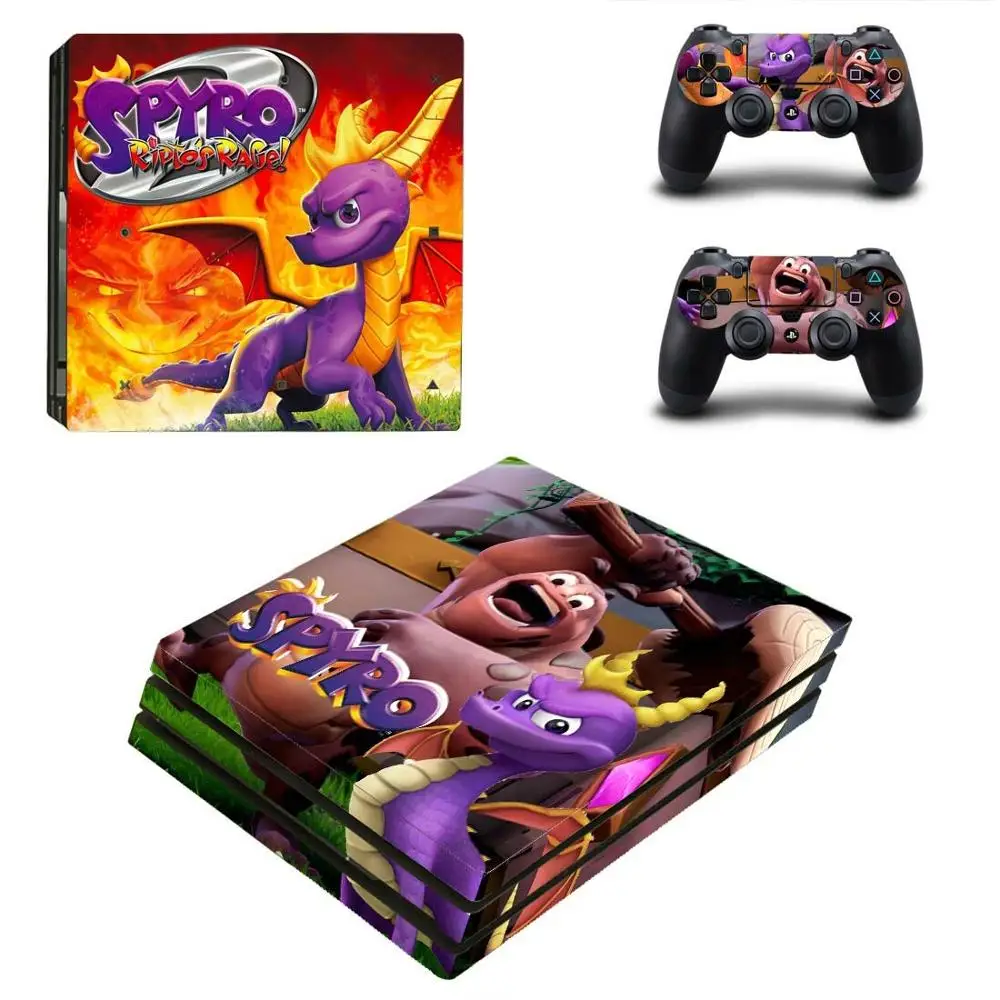 Spyro the Dragon PS4 Pro стикер s PS 4 Play станция 4 Pro виниловые наклейки на кожу наклейки для playstation 4 Pro консоль и контроллер - Цвет: YSP4P-3017