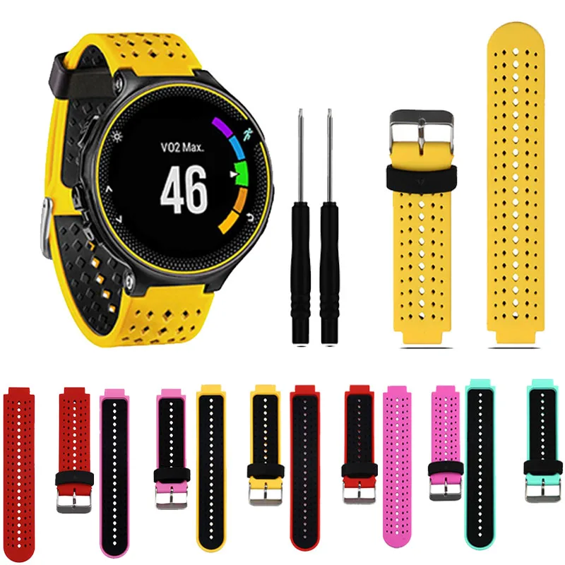 Спортивные силиконовые часы ремешок для Garmin Forerunner 735XT 220 230 235 комплект