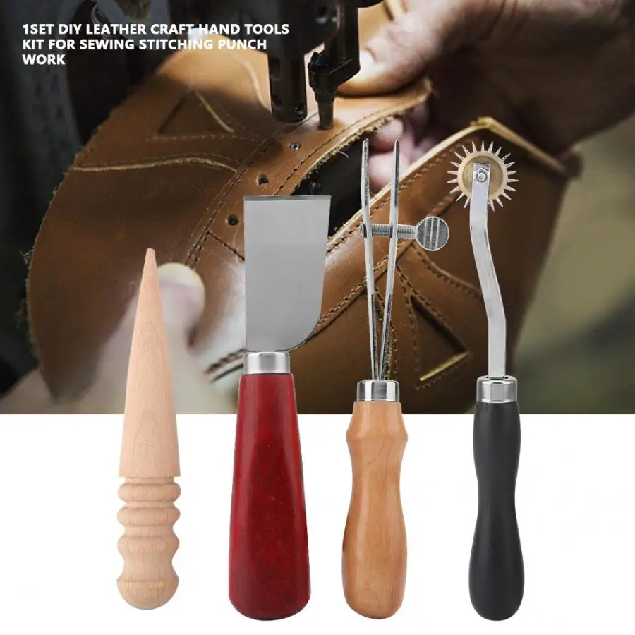 1 Набор DIY Leather Craft ручные инструменты набор для шитья швов пробивная работа швейные принадлежности