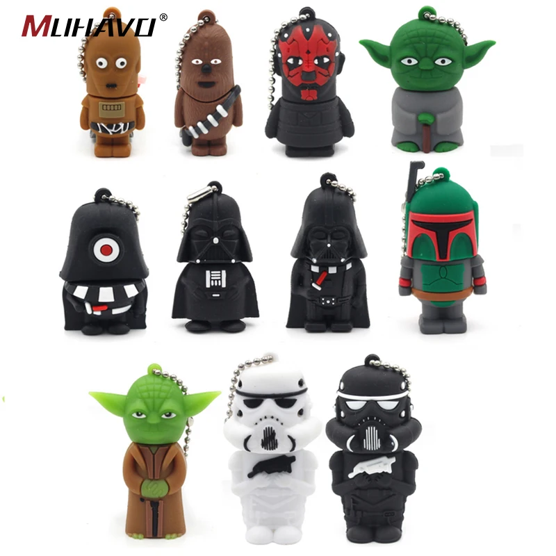 

The New USB Flash Memory Stick 32gb pen drive 64gb 16gb usb flash Cartoon Star wars 128gb pendrive 8gb 4gb flash drive usb stick