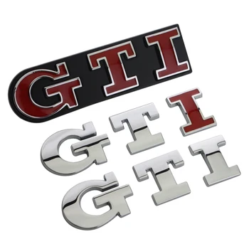 

3d Metal Car Stickers Emblem Badge GTI Letter Style Exterior Decoration the Whole Body Trunk Tail Decals Automobile Accessories