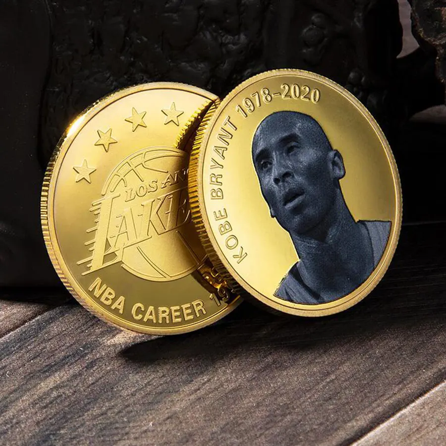 Памятные монеты Lakers звезда Коби Брайант подарок медальоны домашний декор монета