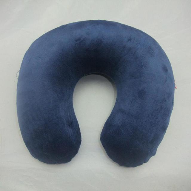 New U Shaped Travel Pillow Car Air Flight Inflatable Pillows Neck Support Headrest Cushion Soft Nursing Cushion Black