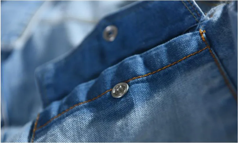 KIOVNO Men 100% Cotton Denim Shirts Long Sleeves Slim Fit Jeans Shirts For Male Size M-3XL Front Two Pockets  (8)