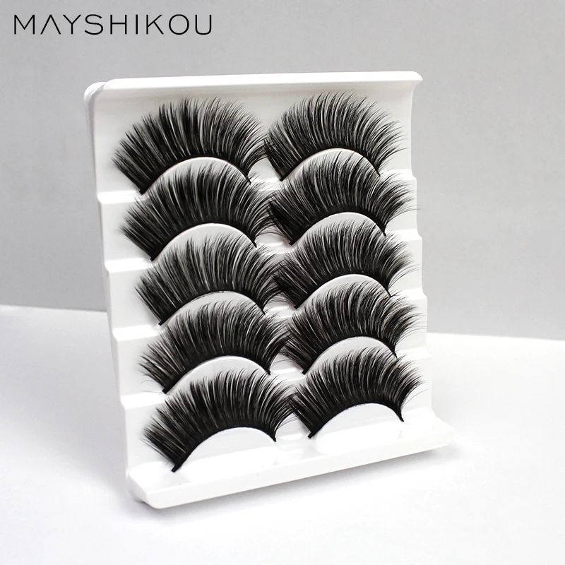 MAYSHIKOU 3D 5 пар ресниц для наращивания натуральные/Густые стильные ресницы макияжа