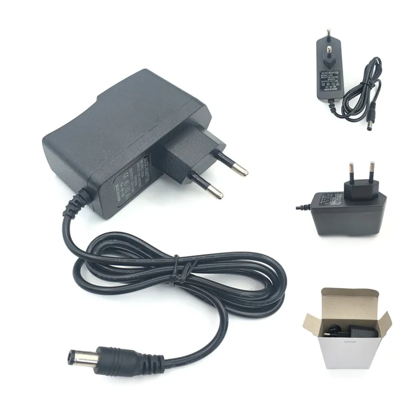 12V 2A AC/DC 18650 адаптер зарядного устройства 12 вольт DC 5,5*2,1 мм адаптер питания со светодиодным светильник 1,2 м кабель