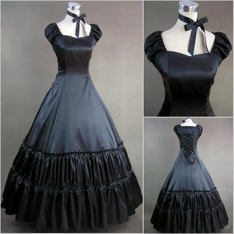 

Classic medieval victorian evening long dress vintage palace gothic lolita dress collect waist lolita dress kawaii girl loli cos