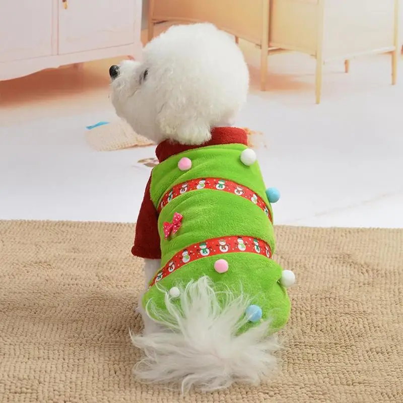 Dog Clothes Winter Warm Pet Dog Jacket Coat Sweater 2-leg Xmas Thicken Clothes Christmas Dogs Puppy Coat