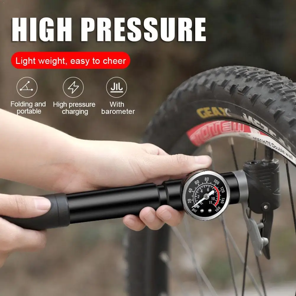 Мини-Портативные велосипедные насосы 120 фунтов/кв. дюйм «умный» клапан велосипедный насос высокого давления велосипедный ручной воздушный насос подходит для Presta и Schrader