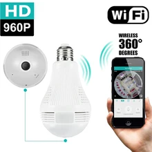 Лампа 360 градусов панорамная камера система камер домашней безопасности 960P WiFi камера Двусторонняя говорящая Обнаружение движения воспроизведение