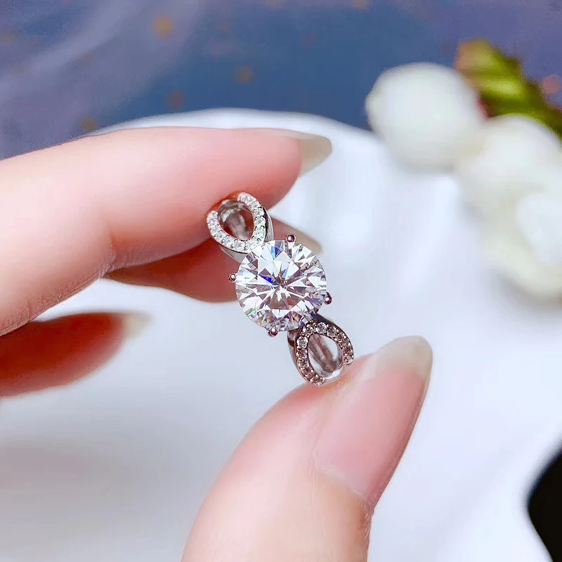 Ювелирные изделия colife 1ct& 2ct Муассанит кольцо для повседневной носки F цвет Муассанит серебряное кольцо 925 серебро Муассанит ювелирные изделия