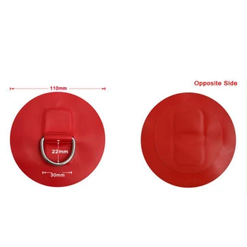 

High Quality 1Pc 6 Inch Stainless Steel Inflatable Boat Kayak Dinghy D-RINGS Patch Anchor Rope Buckle PVC Patch Black