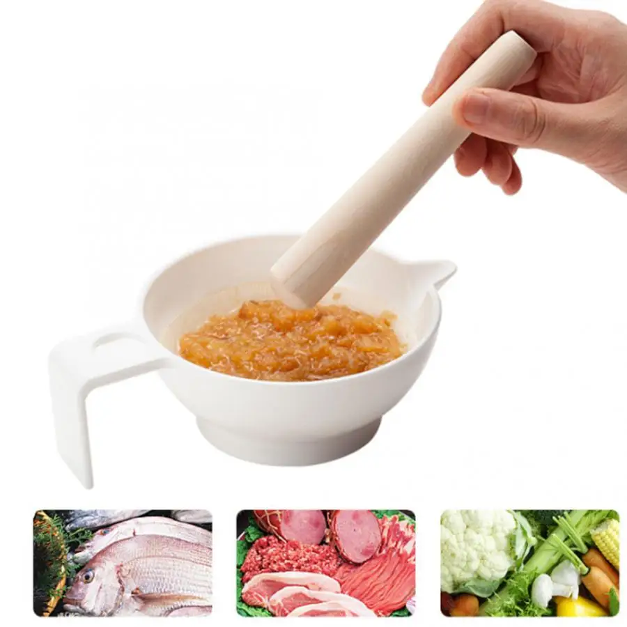 7 шт. многофункциональная детская мясорубка, миска, вспомогательная пищевая мельница, PP, Детская пищевая дробилка, фруктовый пресс, дополнительный инструмент для кормления