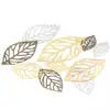 100pcs Craft Hollow Leaves Pendant Gold Charm Filigree Jewelry Making Plated Vintage DIY Pendant Necklace Jewelry Making Silver ► Photo 1/6