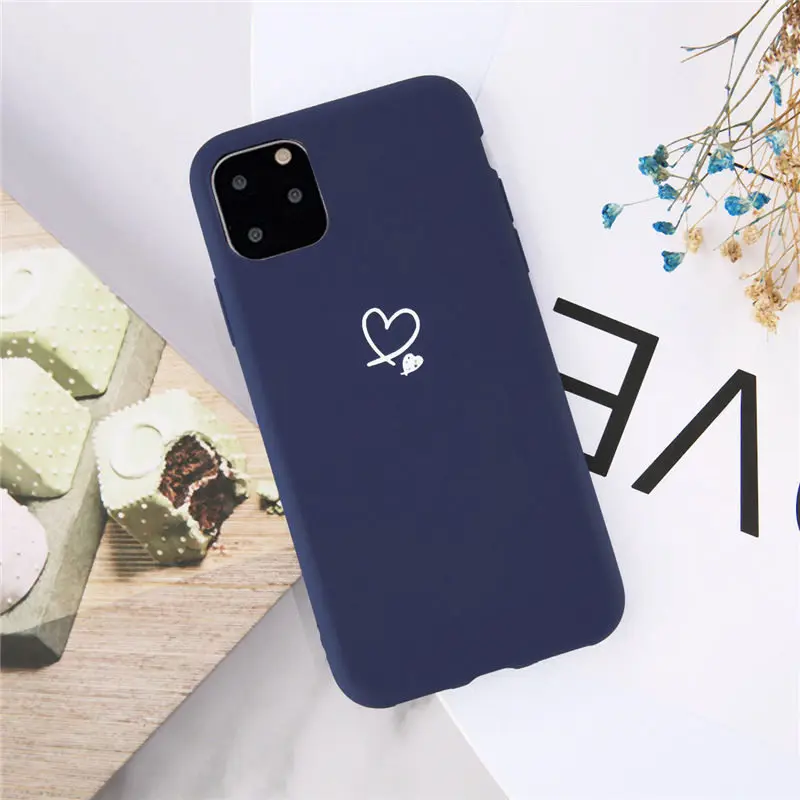 3209 Lovebay Любовь Сердце Силиконовый чехол для телефона для iPhone 11 Pro 7 8 6 6s Plus X XR XS Max 5 5S SE карамельный цвет оболочка мягкая ТПУ задняя крышка - Цвет: 3209