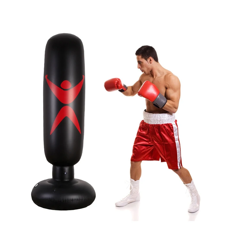 Sacco Da Boxe Gonfiabile 160 Cm | Per Kickboxing, Muay Thai, Fitness | Base Stabile In PVC - Foto 2