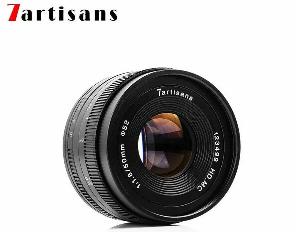 7artisans 50 мм F1.8 ручной объектив для камеры Canon EOS M A7 A7II A7R Sony E Mount Fuji FX Macro MFT/ M4/3