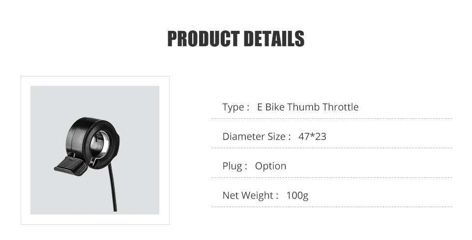 Excellent Pasion E Bike Throttle 36V 48V 72V Finger E Bike Thumb Throttles Electric Bike Throttle Electric Bicycle Accessories Parts 2