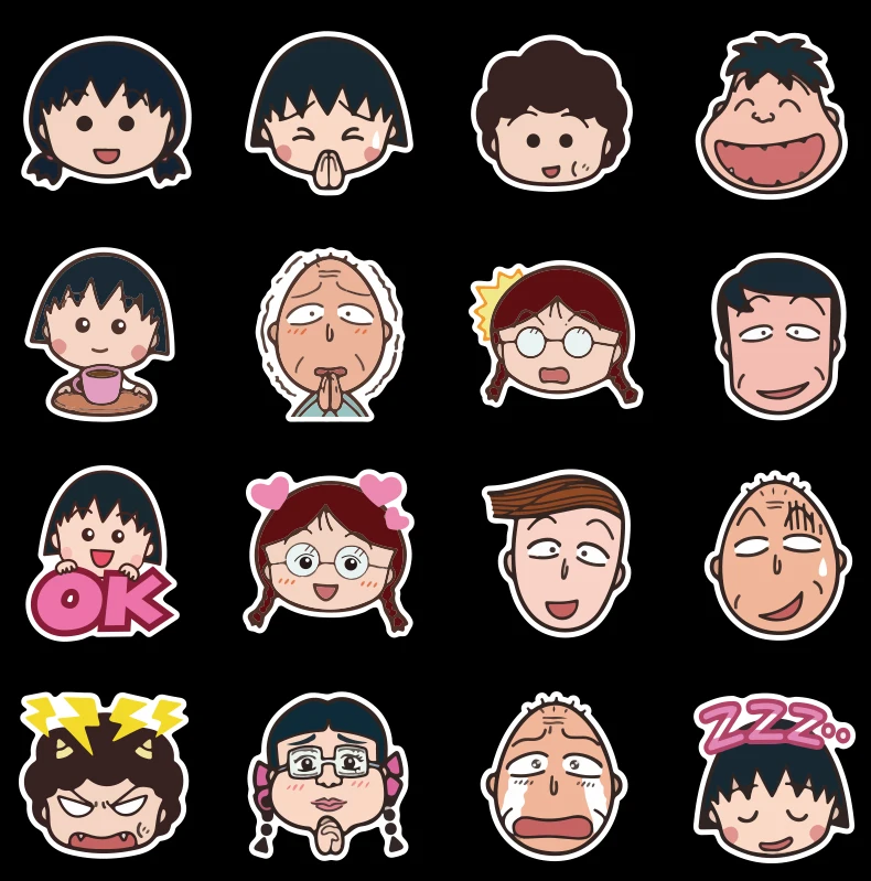 80 шт. мультфильм Sakura momoko водонепроницаемый стикер для багажа автомобиля Guaitar скейтборд телефон ноутбук наклейки на велосипед