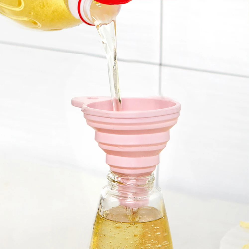 Складная силиконовая воронка Складные портативные трубки бытовой набор для