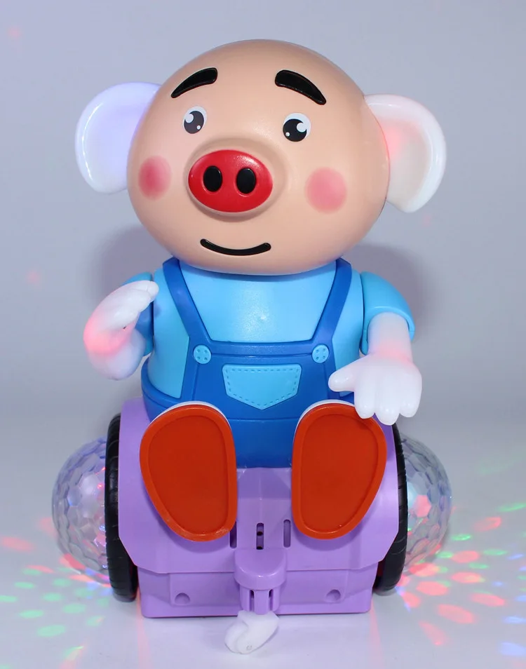 Douyin Стиль Знаменитостей Электрический танцующий вращающийся Meng Seagrass Piggy Сияющий музыкальный киоск горячая Распродажа детская игрушка
