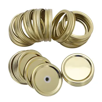 

10 Sets 70mm/87mm Tinplate Mason Jar Lids Screw Bands Mason Jar Split-Type Lids Canning Covers Kitchen Storage Sealing Caps