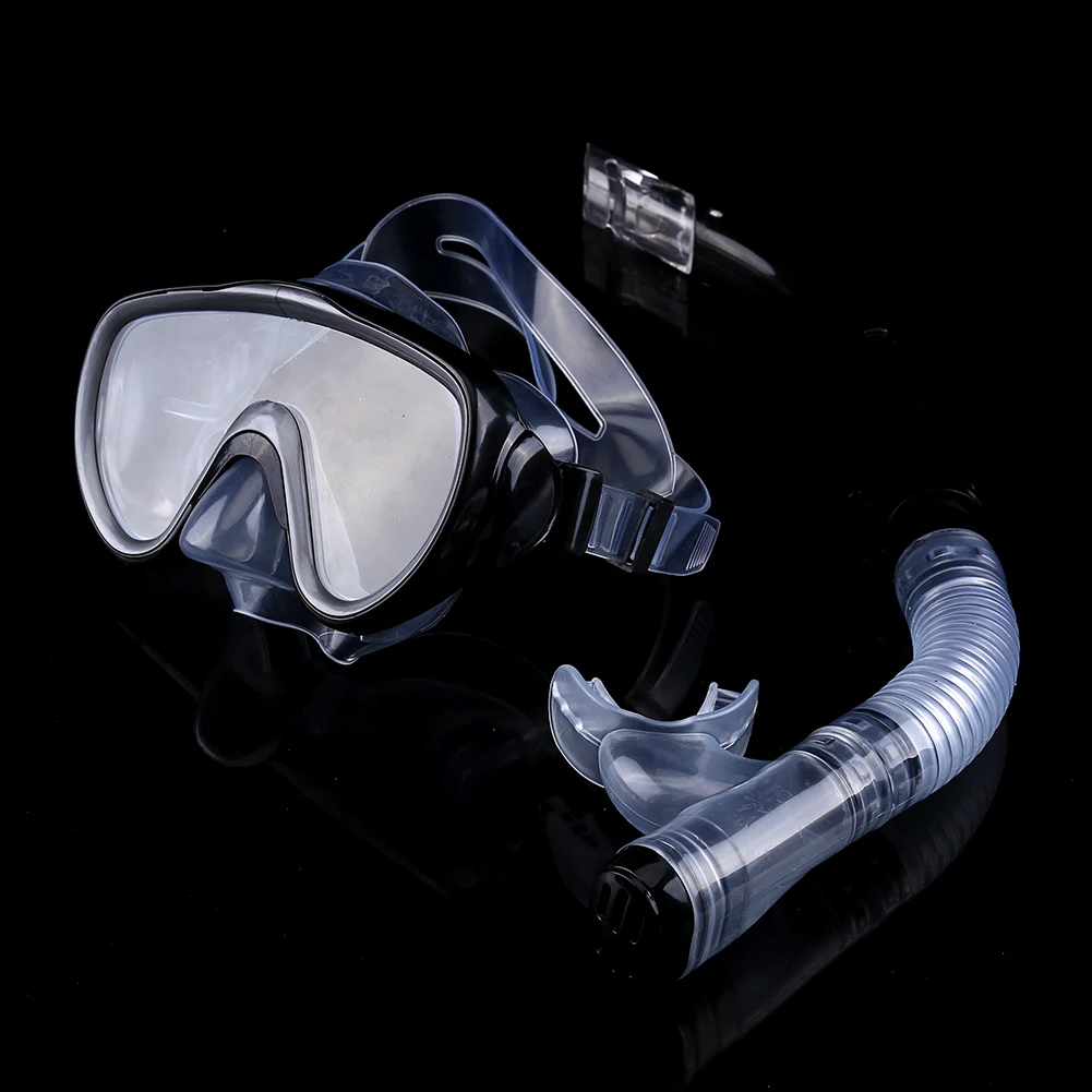 1 комплект ПВХ маска для дайвинга на взрослого закаленного стекла дыхательная трубка силиконовый мундштук полусухой для дайвинга подводное плавание пакет комбо