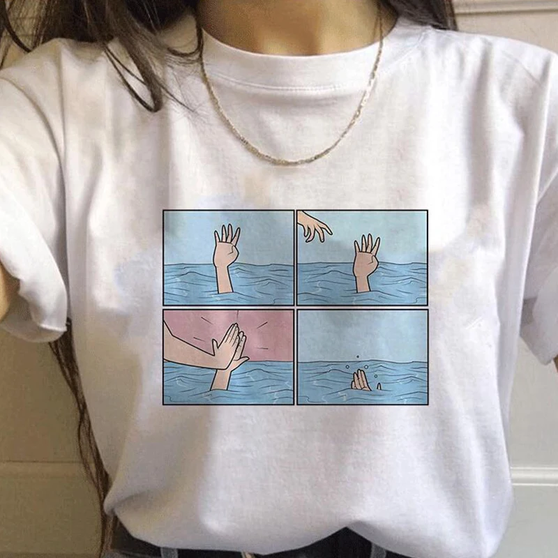 My Depression My Brain My тревога женская футболка 90s Ulzzang Harajuku летняя футболка Графические футболки корейские хлопковые топы Прямая поставка
