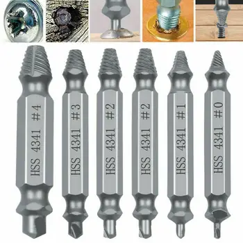 

6pcs Damaged Screw Extractor Speed Out Drill Bits Tool Kit Broken Bolt Remover Quality Bolt Stud Stripped Screw Remover Tool