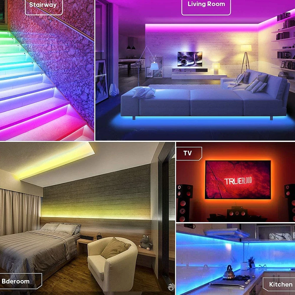 Светодиодная лента RGB 5050 гибсветодиодный 20 м 12 В постоянного тока + пульт